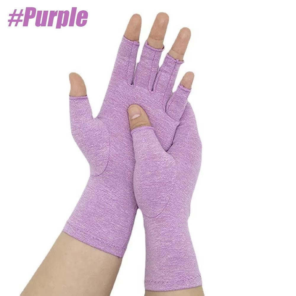 1Pair Arthritis Gloves Women Men, Carpal Tunnel, Rheumatiod, Tendonitis, Fingerless Hand Thumb Compression Gloves